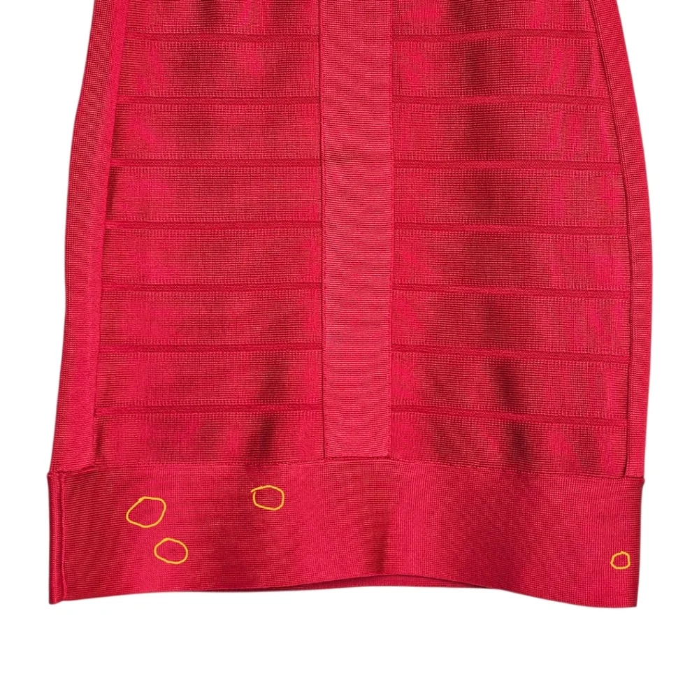 NWOT French Connection Bandage Red Mini Dress - size 2 - Picture 6 of 12